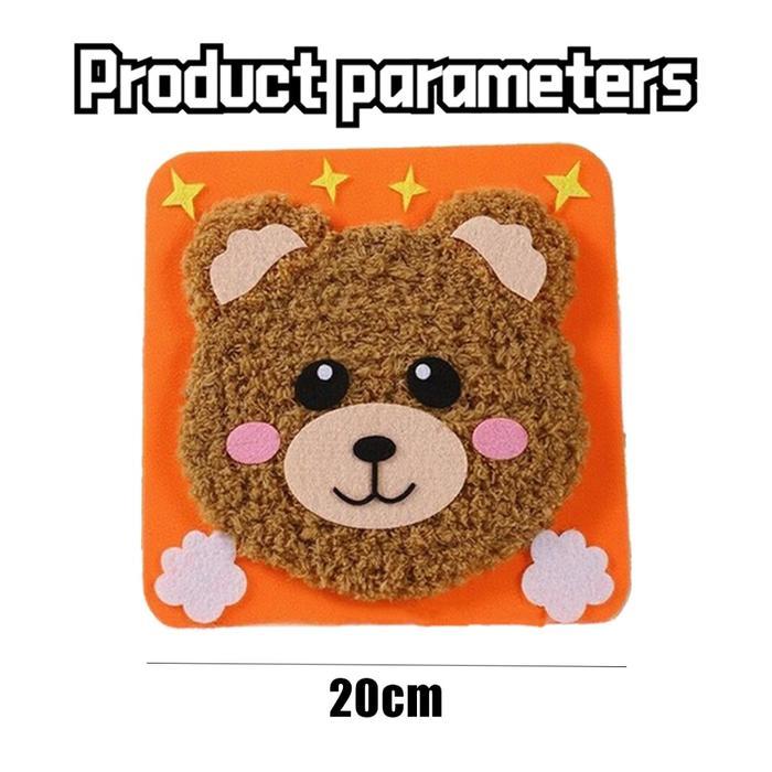 DIY Merajut Sulam lukisan benang Kerajinan Merajut Benang Wol -4 pola hewan DIY Sulam DIY Merajut