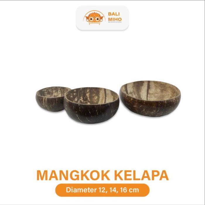 Mangkok Batok Kelapa - Mangkok Kelapa - Mangkok Bulat - Mangkok Batok - Coconut Bowl - Wadah Kelapa
