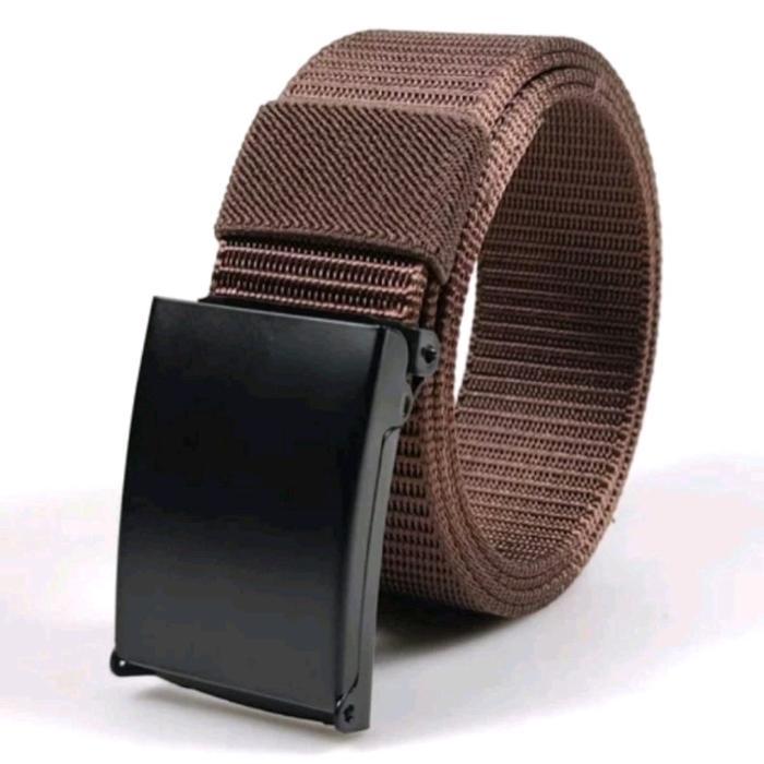 IKAT PINGGANG KORPRI PRIA WANITA SABUK KANVAS DINAS GESPER HITAM POLOS JUMBO 150CM