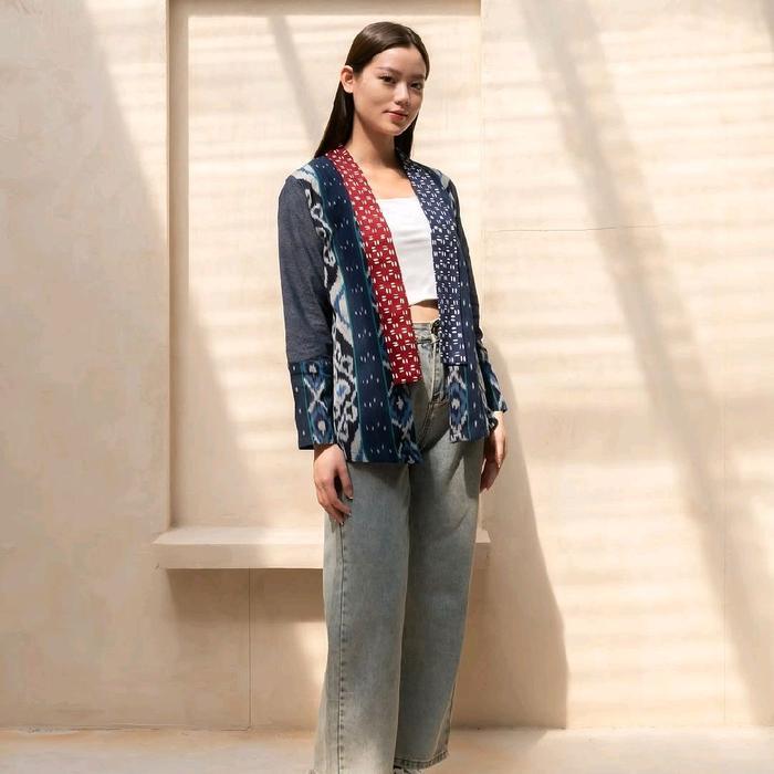 Outer Batik Tenun Wanita / Outer Batik Tenun Kantor Aruna