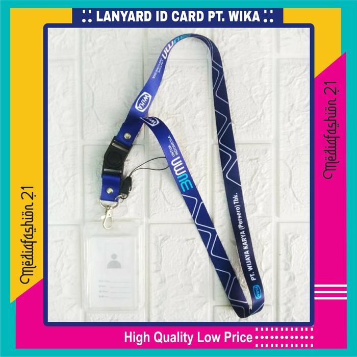 Lanyard / Tali Gantungan Id Card Wika (Pt.Wijaya Karya) Free Strap