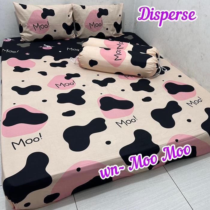 Sprei Motif Cow Sprei Karakter Motif Sapi Bahan Katun Sprei Karet Sudut (Lengkap Sarung Bantal dan