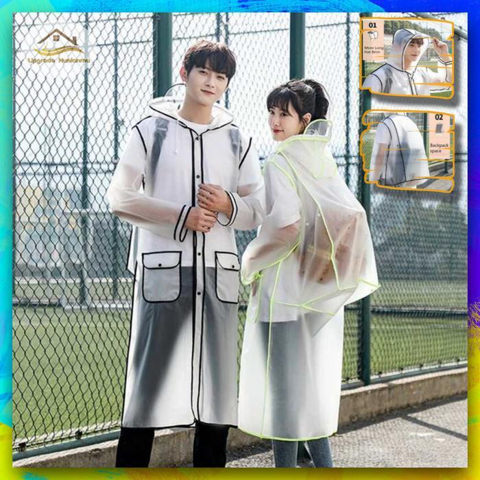 Jas Hujan Transparan Mantel Transparant Style Korea Pria Wanita