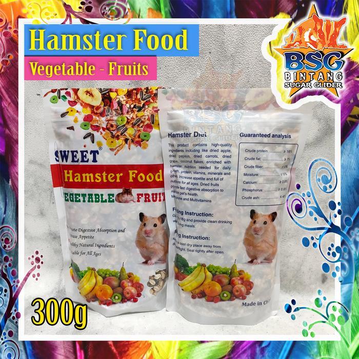 Hamster Food Fruits And Vegetables - Seafood - Makanan - Pakan - Impor Ready