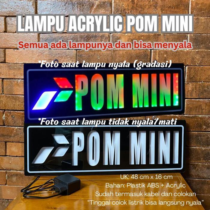 Neon Box Mini Akrilik Lampu Gradasi / Lampu Neon Sign / Neon LED Tulisan Estetik / Lampu Tulisan