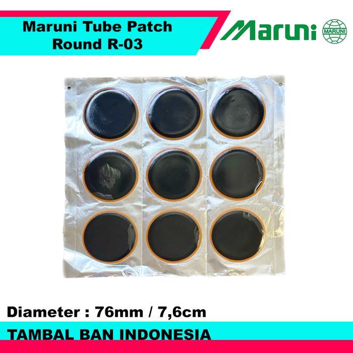 Ready Karet Tiptop Maruni Tube Patch R-03 Lembar Isi 9pcs - Karet Koyok Tambal Ban Tip Top Bulat TBD