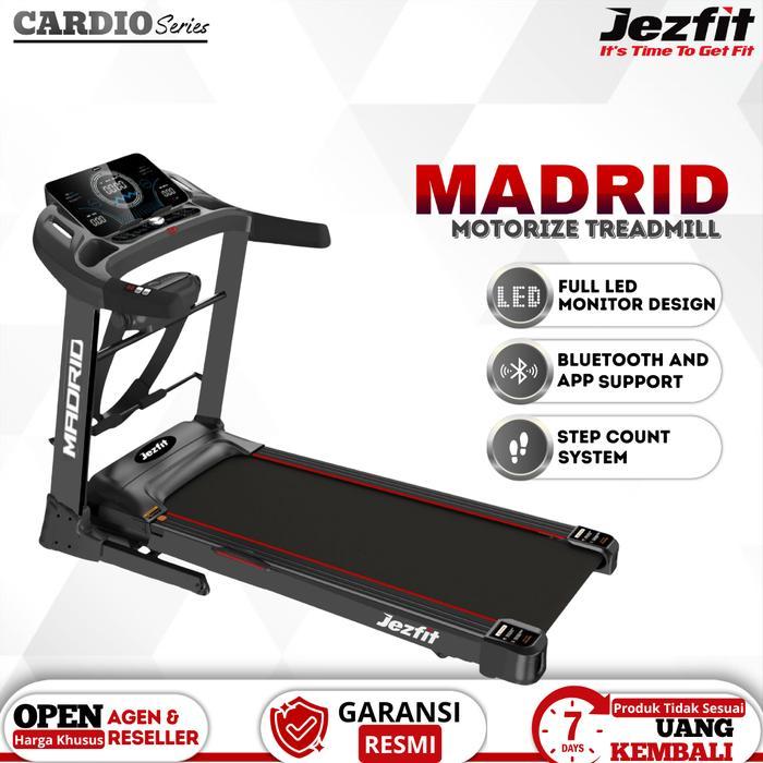 Jezfit Alat Fitness Treadmill Elektrik Alat olahraga lari Madrid