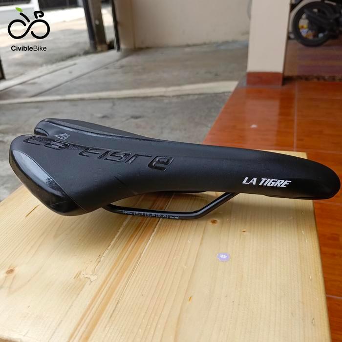 Sadel sepeda La Tigre MTB FIXIE flat sadel