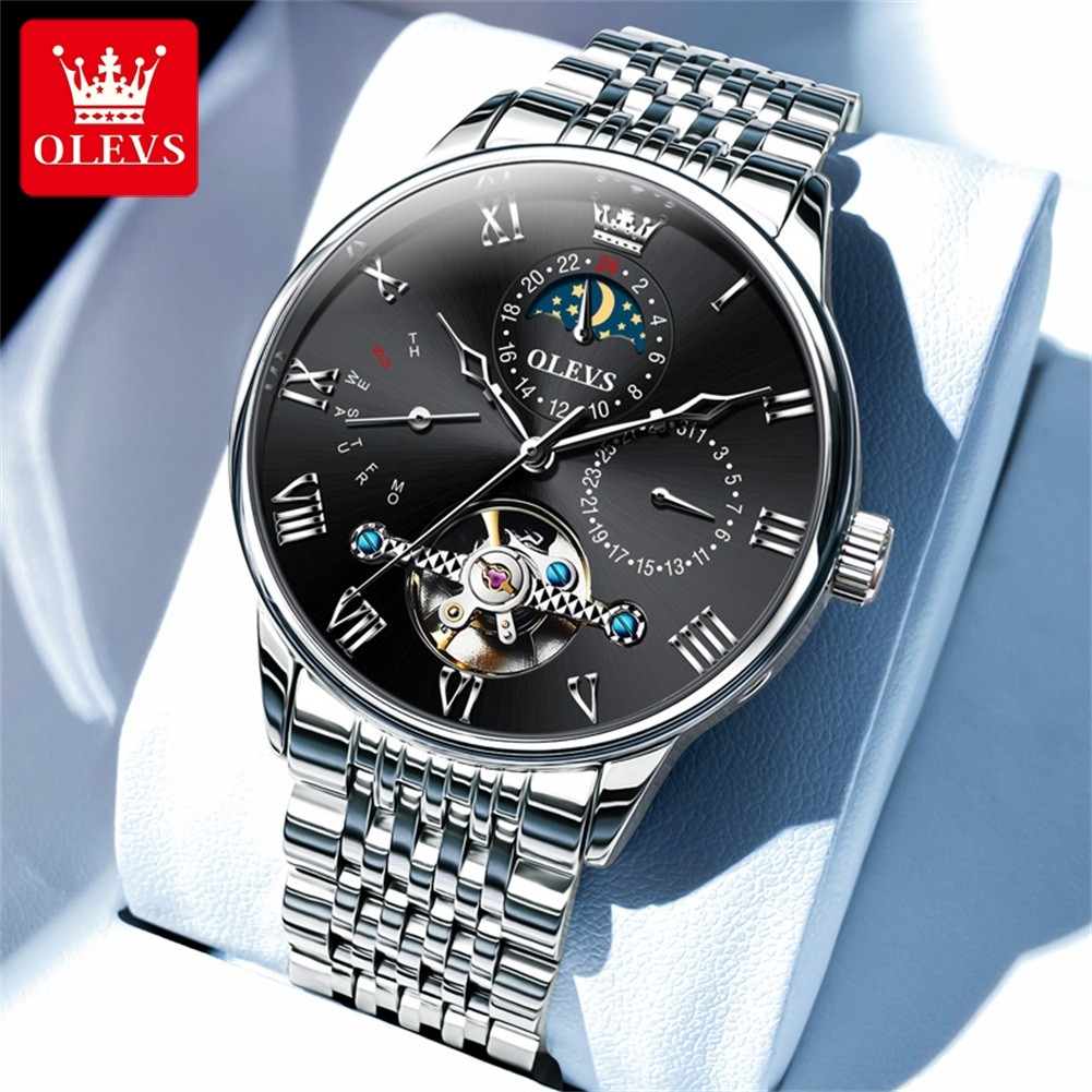 OLEVS Brand watches hot selling, fully automatic mechanical watches, multifunctional moon phase