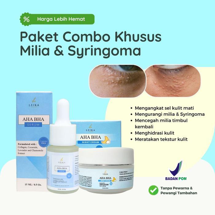 PROMO Paket Milia Syringoma Leika Skincare BPOM Penghilang Bruntusan Milia Syringoma Siringoma Di