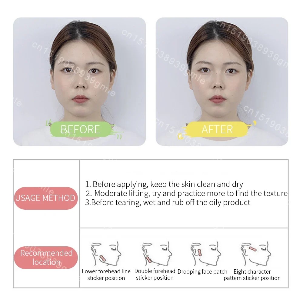 40Pcs/10Sheets V Lift Face Sticker Invisible Makeup Adhesive Lift Face Tape Slim Patch Breathable