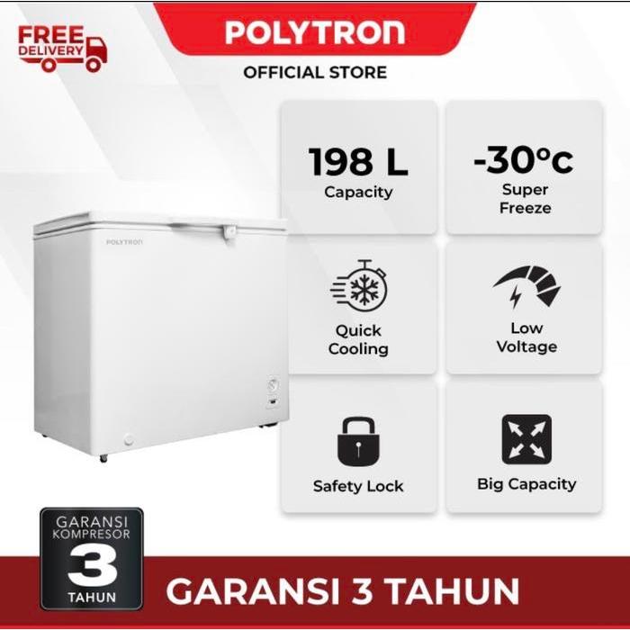 Chest freezer / freezer box Polytron 200 liter PCF 218