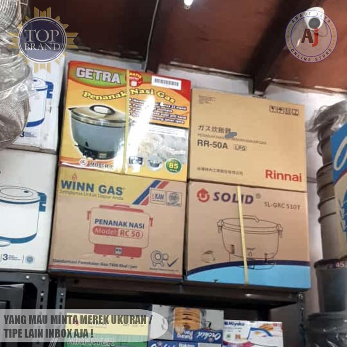 Penanak Nasi Pake Gas Ukuran 10 Liter Getra/Rinnai/Winngas/Solid - SOLID, 10