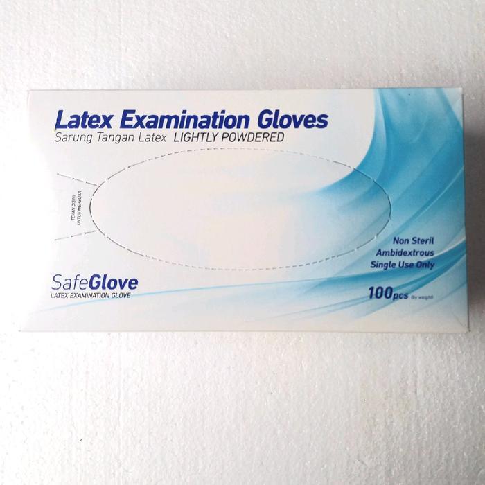 BRG BARU Sarung Tangan Latex Safe Gloves isi 100pcs Handscoon isi 100pcs Sarung Tangan Steril