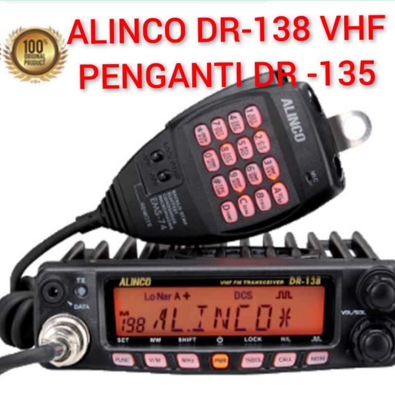 RADIO RIG ALINCO DR-138 VHF (PENGGANTI ALINCO DR-135 MK III)
