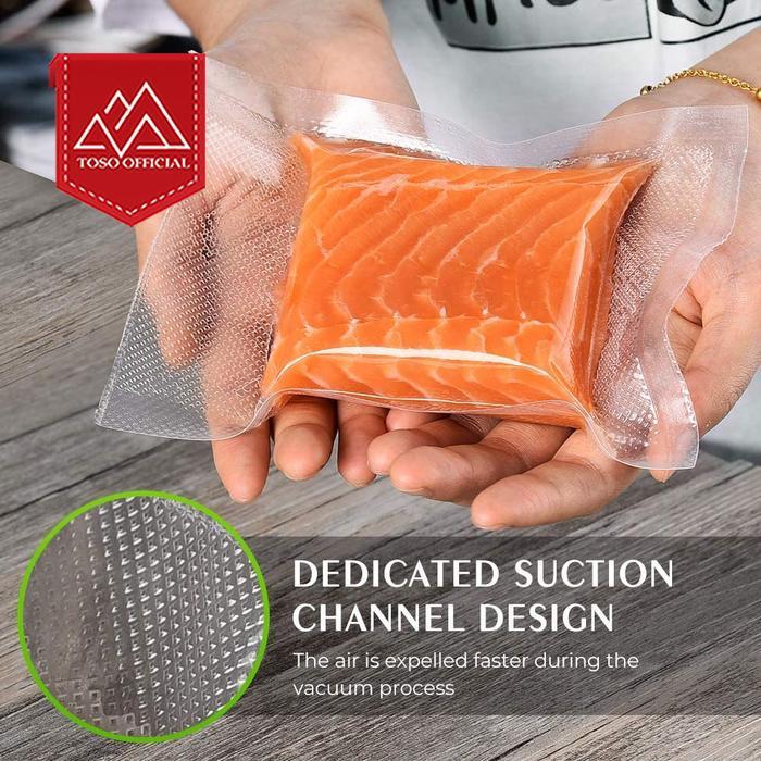 KANTONG PLASTIK VACUUM SEALER STORAGE ROLL BAG PACKING BAG VACUUM FOOD