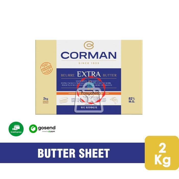 READY STOCK Corman Extra Butter Sheet 2kg (KHUSUS INSTANT) LABEL BIRU- Anita Online Fresh Mart