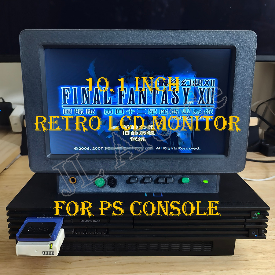 Zerro 10.1 Inch LCD Screen, Retro TV Style Mini Game Monitor for PS1-PS3 or Generic HDMI Devices, Co