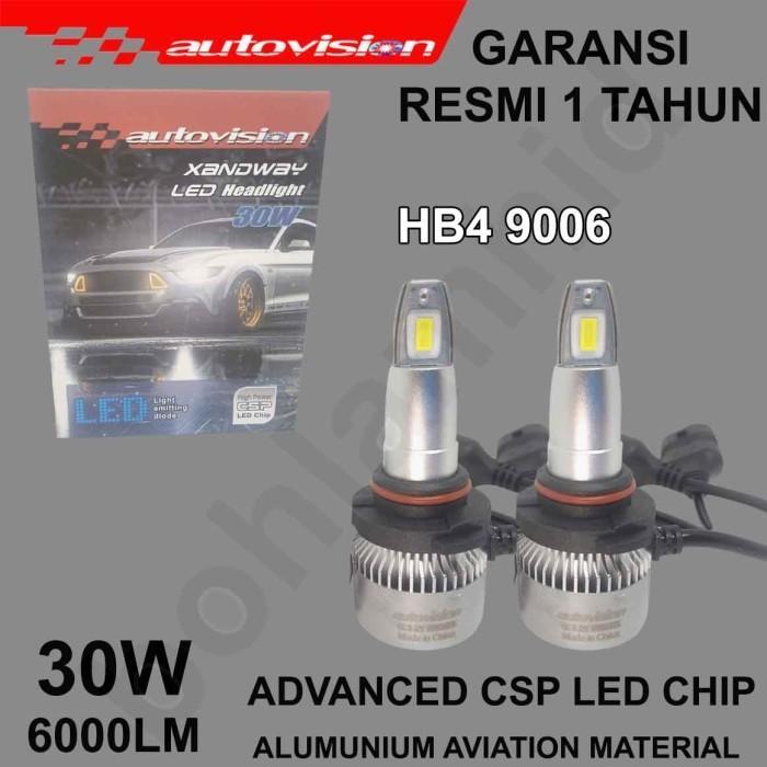 LAMPU LED HB3 AUTOVISION XANDWAY Headlamp 6000K Lampu Jauh High Beam - HB4 9006