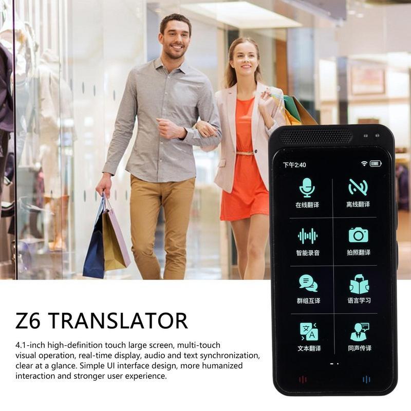 . Z6 Portable Audio Translator 138 Language Smart Translator Offline In -
