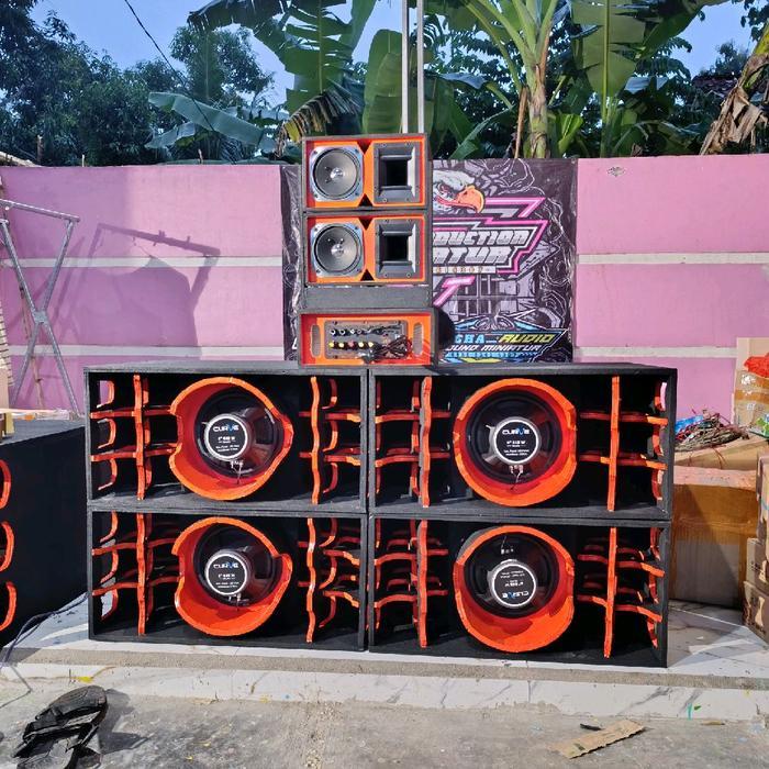 Paket lengkap 8 inch 4 sub Dragon Siap bunyi full finishing Audio Sound Miniatur komplit bluetooth U