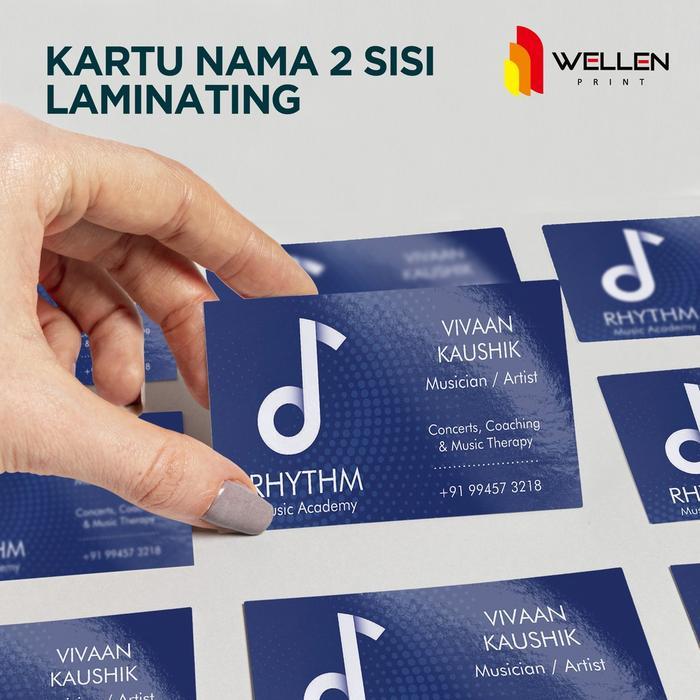 ` Cetak / Print Kartu Nama / Name Card 2 Sisi Laminasi Doff / Glossy