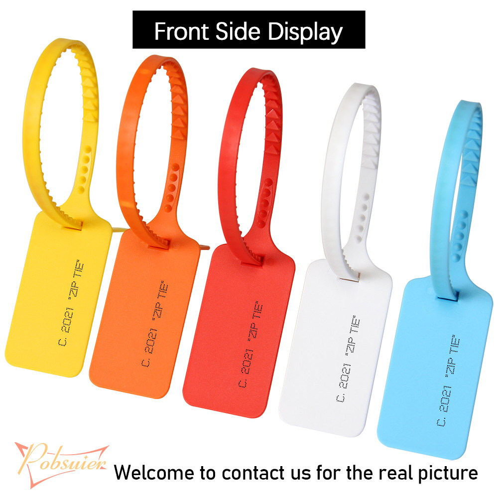6 pieces 2021 Zip Tie Disposable Plastic Tag Off Sneakers Shoes Decorations White Red Security Seals