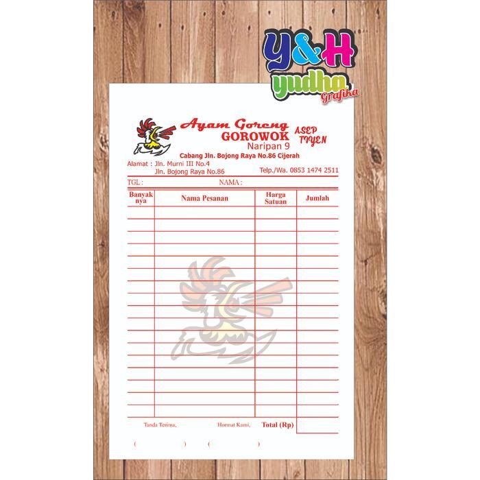 nota custom 1/4 nota custom toko sendiri nota murah nota keren nota lucu nota bengkel nota laundry