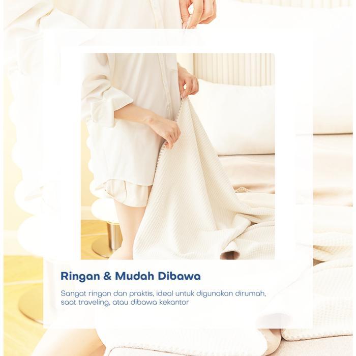UNITWO Waffle Blanket Selimut Rajut Waffle Lembut & Nyaman