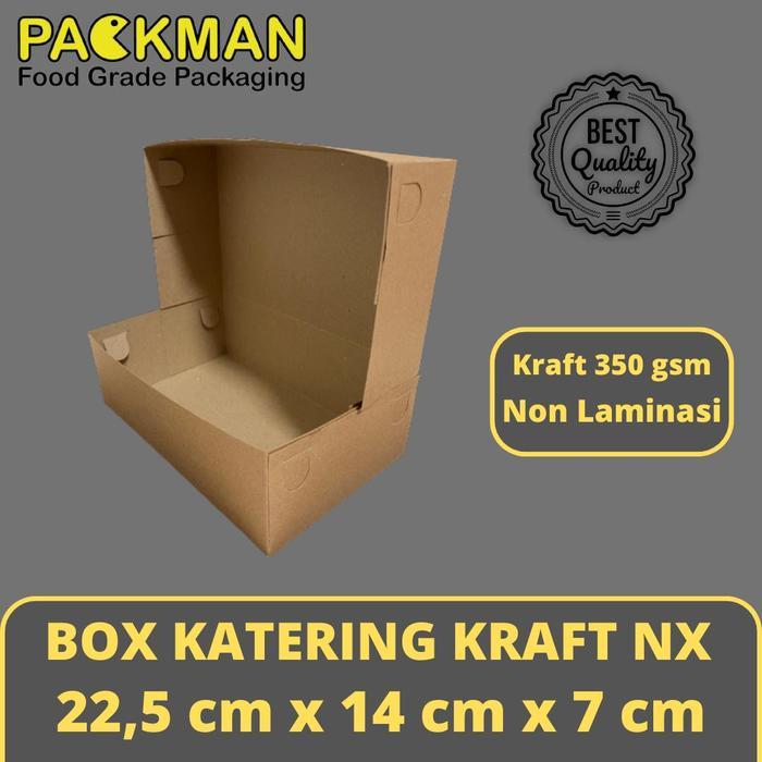 BOX KATERING KRAFT NX / DUS NASI 22,5x14 / KOTAK MAKANAN CAKE NON PE