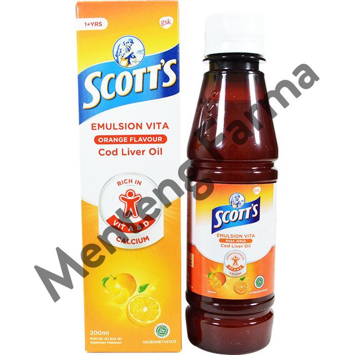 Sedia Scott's Emulsion 200 mL - Suplemen untuk pertumbuhan tinggi badan anak