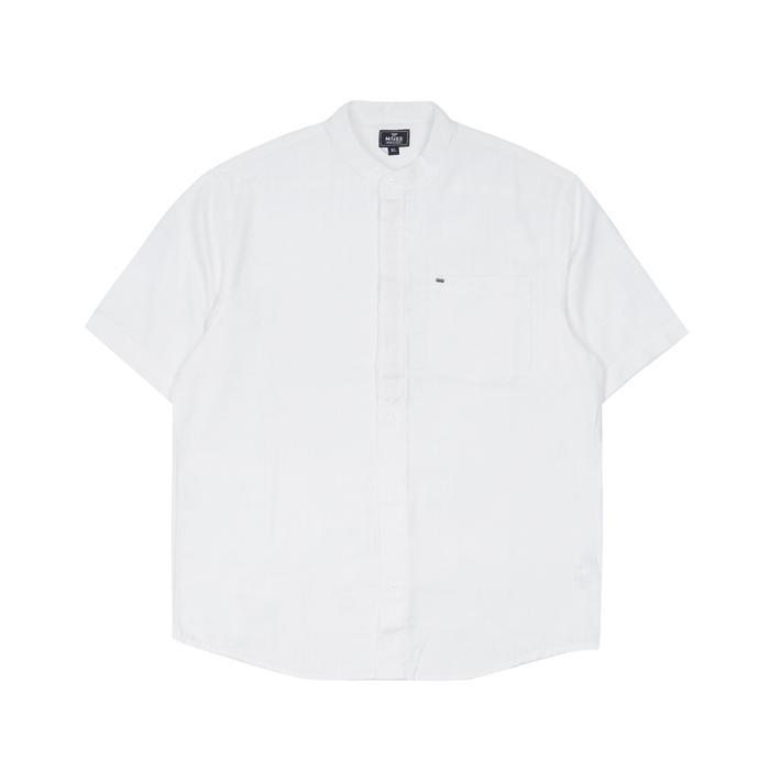 M Gee Baju Koko Lengan Pendek Kemeja Pria Mgee Alfero C100 White
