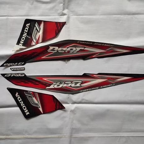 stiker striping motor beat fi 2014 merah full body terbaik