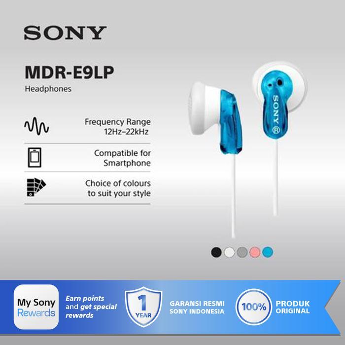 SONY MDR-E9LP Ex Ear Earphone / E9 LP / MDRE9 / E9-LP