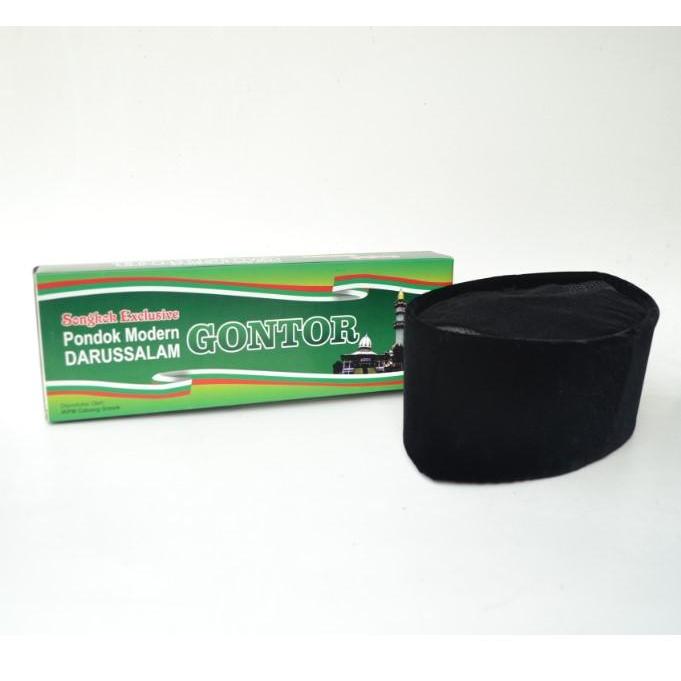 ORIGINAL Peci Songkok Hitam Gontor Pecinya Santri Gontor READY STOCK