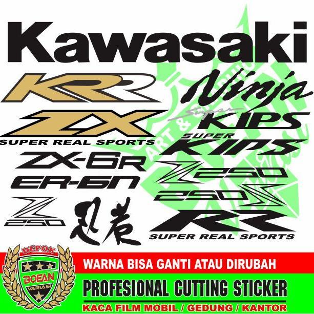 Sticker cutting Emblem KAWASAKI NINJA 250 ER6N RR ZX6R SUPER KIPS *