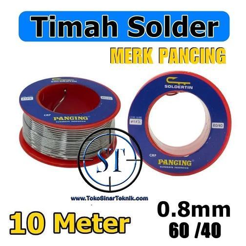 Timah Solder Pancing 10 Meter Super Flux Cored 60/40 0.8mm Patri 1 Rol Kualitas Bagus