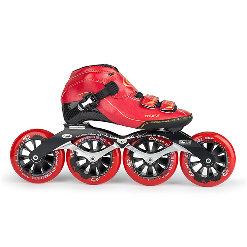 Original Cityrun Speed Inline Skates Carbon Fiber Professional Competition Roller Skates 4 Wheels