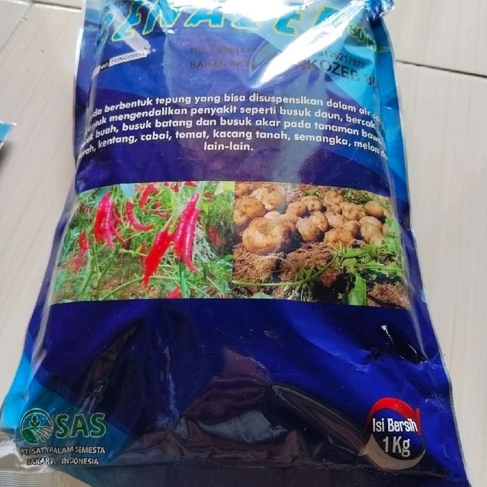 mataharitaman99 Mankozeb biru Benazeb Blue 80 WP 500gr / 1 kg, Fungisida kontak untuk mengendalikan