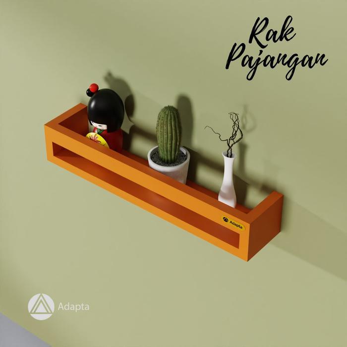 ` Adapta- Rak Dapur Tempat Bumbu Tempel Dinding -Rak Bumbu Dapur Tempel Dinding Warna Orange -