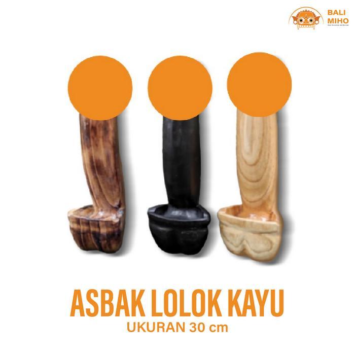Premium Asbak Lolok Bali 30 Cm - Asbak Bali - Asbak Lolok - Asbak Kayu - Asbak Original