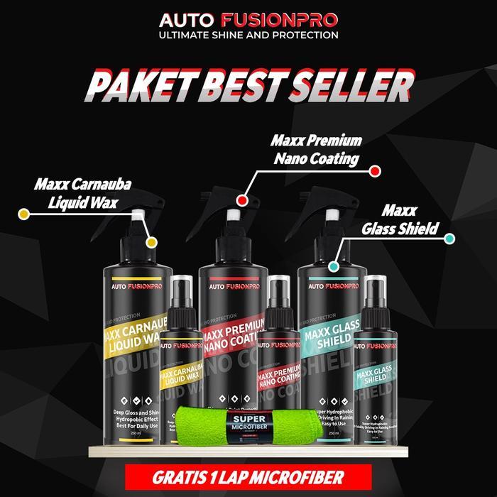 PROMO PAKET NANO COATING, GLASS SHIELD, CARNAUBA BY AUTOMAXX FUSIONPRO