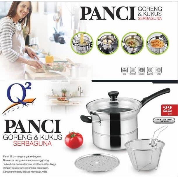 TERLARIS Q2 panci fry and steam / Panci Q2 Selamat Berbelanja