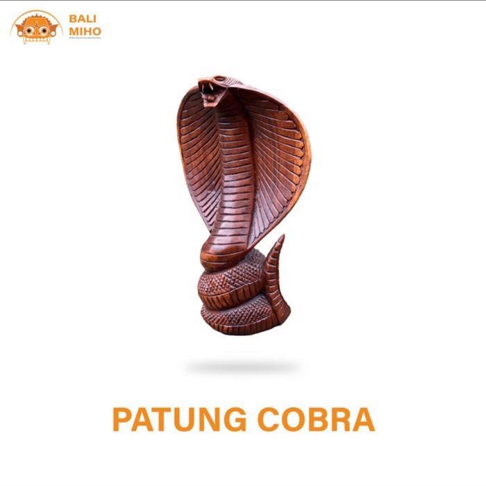 Patung Ular Cobra Kayu - Patung Kobra - Patung Ular Kayu