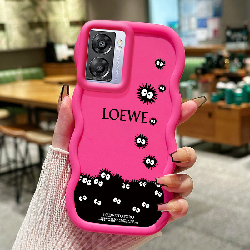 Casing Untuk OPPO A57 2022 A77 2022 A57s A57e A77s Case Casing Anime hitam batubara bola pola HP Ces