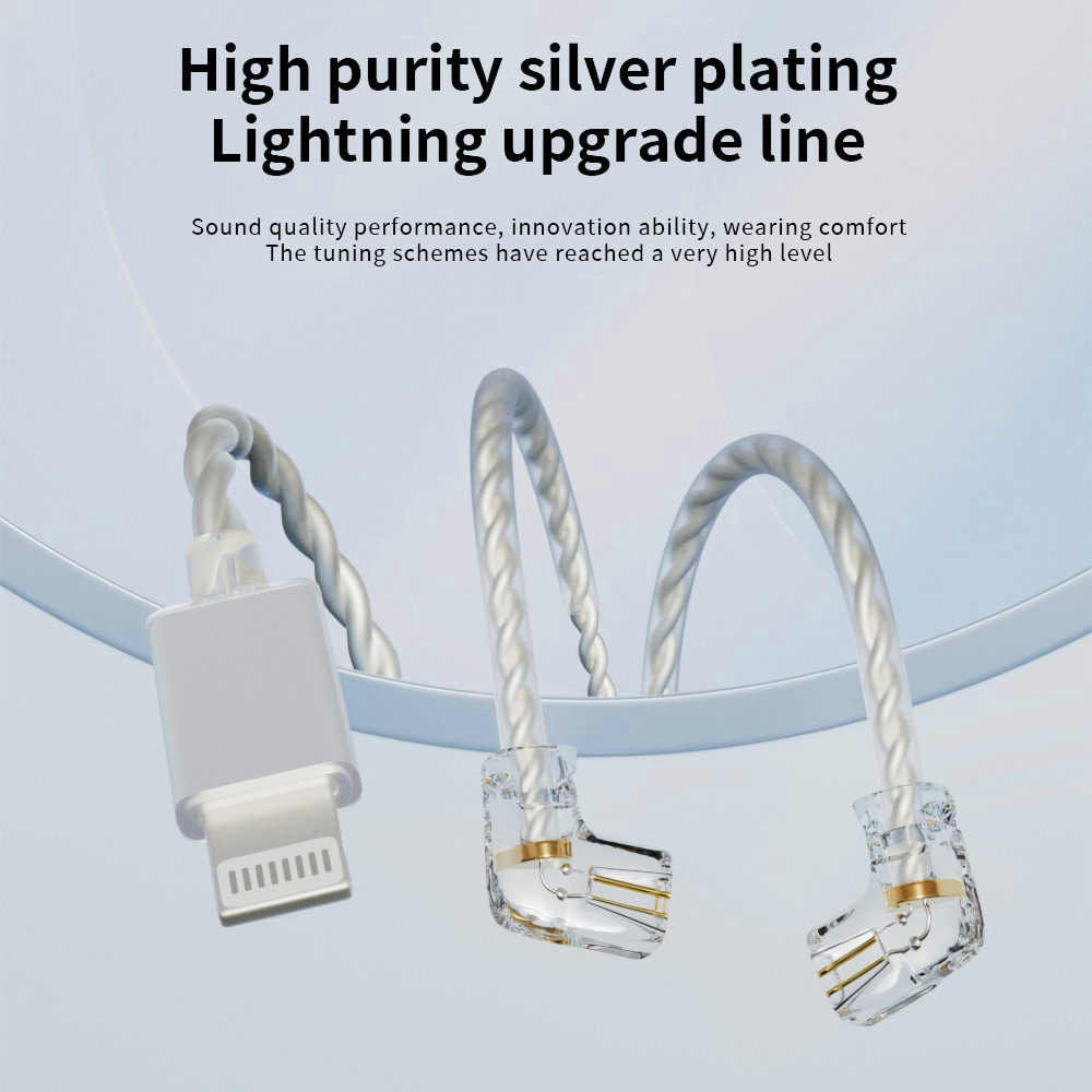 ND Lightning earphone cable is suitable for wired earphone with Lightning interface, 2pin,