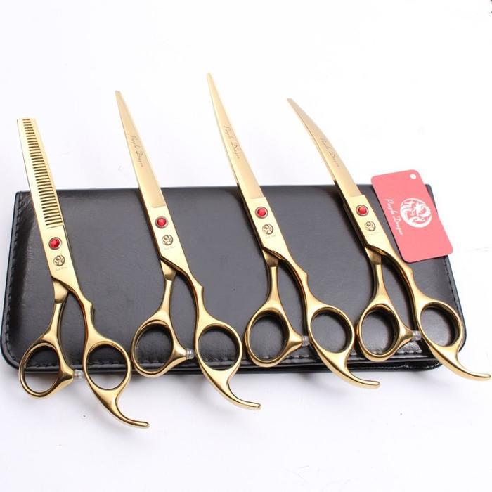 Pet Dog Scissors Clipper Gunting Anjing - Purple Dragon Grooming Set