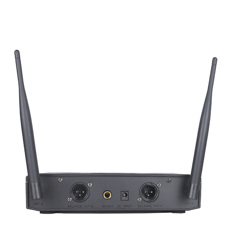 . Wireless Microphone 2 Channels Uhf Professional Handheld Dynamic Mic -