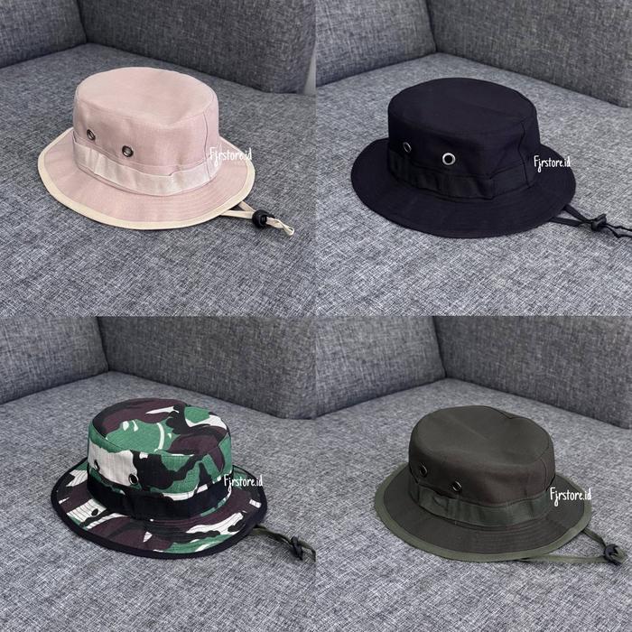 Eiger - Grosir Topi Gunung Rimba Outdoor Hikking Hutan Camping Hat Tali Cream Army Outbound Lapangan