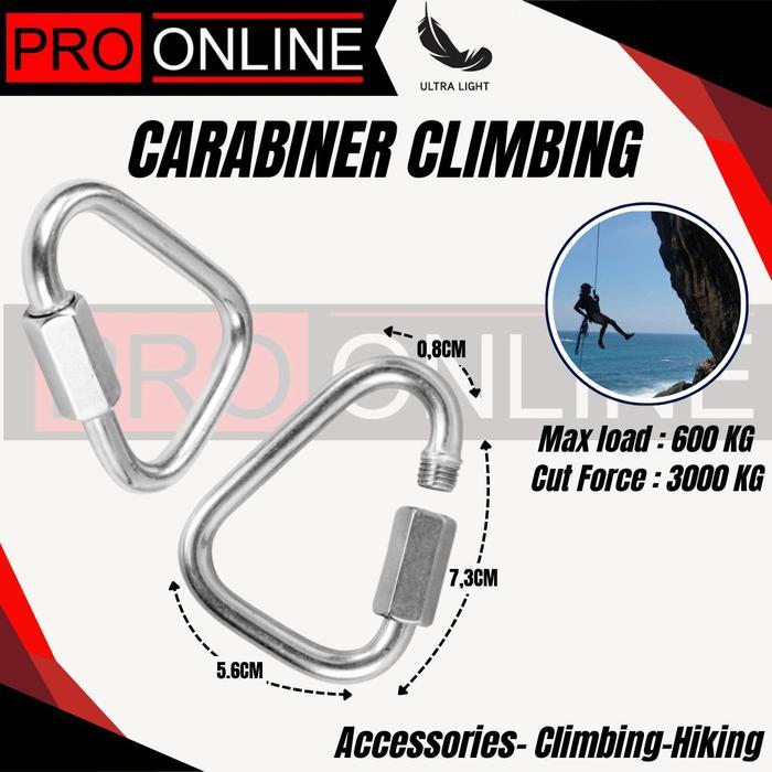 Eiger - Climbing Carabiner - Carabiner Safety Lock Triangle - S4045 - Safety for Climbing